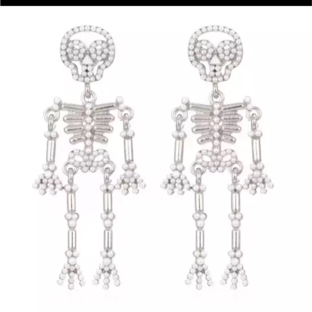 Retro Halloween Skeleton Bones Earrings